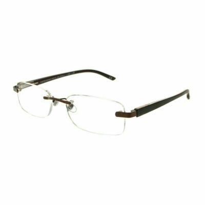 Foster Grant RICK Men's Rimless Reading Glasses (Brown, Black, Gunmetal)