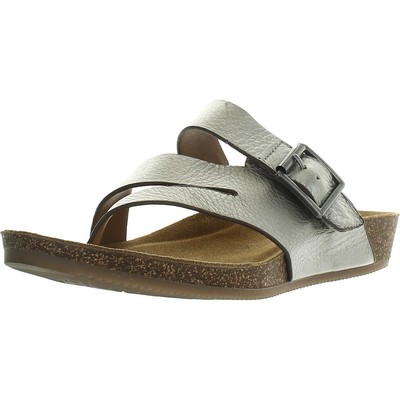 

Женские сандалии Comfortiva Geary Grey Slide Shoes 8.5 Medium (B,M) BHFO 3309, Grey/gold