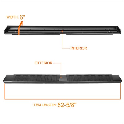 For 19-24 Silverado/Sierra Crew Cab 6" Aluminum Side Step Bar Running Boards