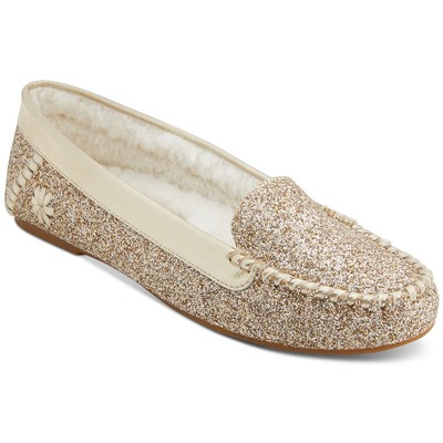 Женские мокасины Jack Rogers Millie Glitter Gold 8 среднего размера (B,M) BHFO 5696