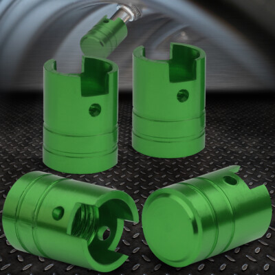 4ШТ АЛЮМИНИЕВОЕ КОЛЕСО/ШИНА/ОБОД ПОРШЕНЬ КРЫШКА ВОЗДУШНОГО ОТВЕРСТИЯ КРЫШКА ШТОКА КЛАПАНА 17 ММ ЗЕЛЕНЫЙ