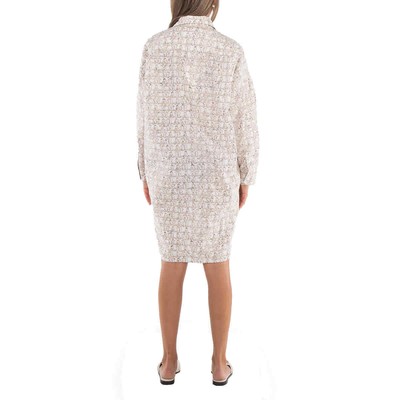 Pre-owned Max Mara Ladies White Bevanda Monogram Shirt Minidress