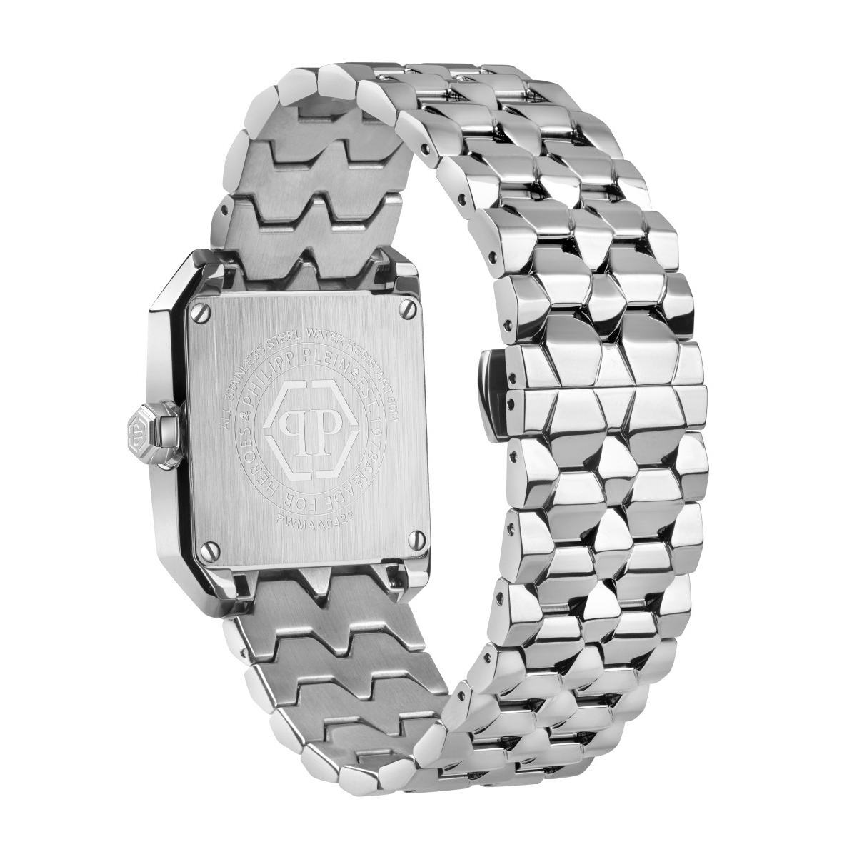 Pre-owned Philipp Plein Women's Watch Analog Quartz Offshore Square Pwmaa0422 Stainless