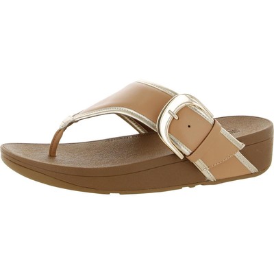 Fitflop Womens Olive Mix Metallics Tan Thong Sandals 11 Medium (B,M) BHFO 9264