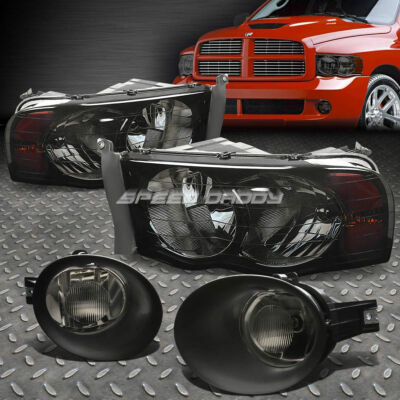 ФАРЫ С ДЫМЧАТЫМ ОТТЕНКОМ КОРПУСА + ПРОТИВОТУМАННЫЕ ФАРЫ / ФАРЫ ДАЛЬНЕГО СВЕТА + ПЕРЕКЛЮЧАТЕЛЬ + КОМПЛЕКТ ОБОДКОВ ДЛЯ 02-05 RAM