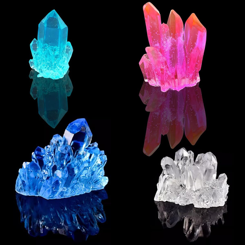4 PCS Quartz Crystal Resin Molds, AFUNTA Crystal Cluster Silicone Molds Gravel E