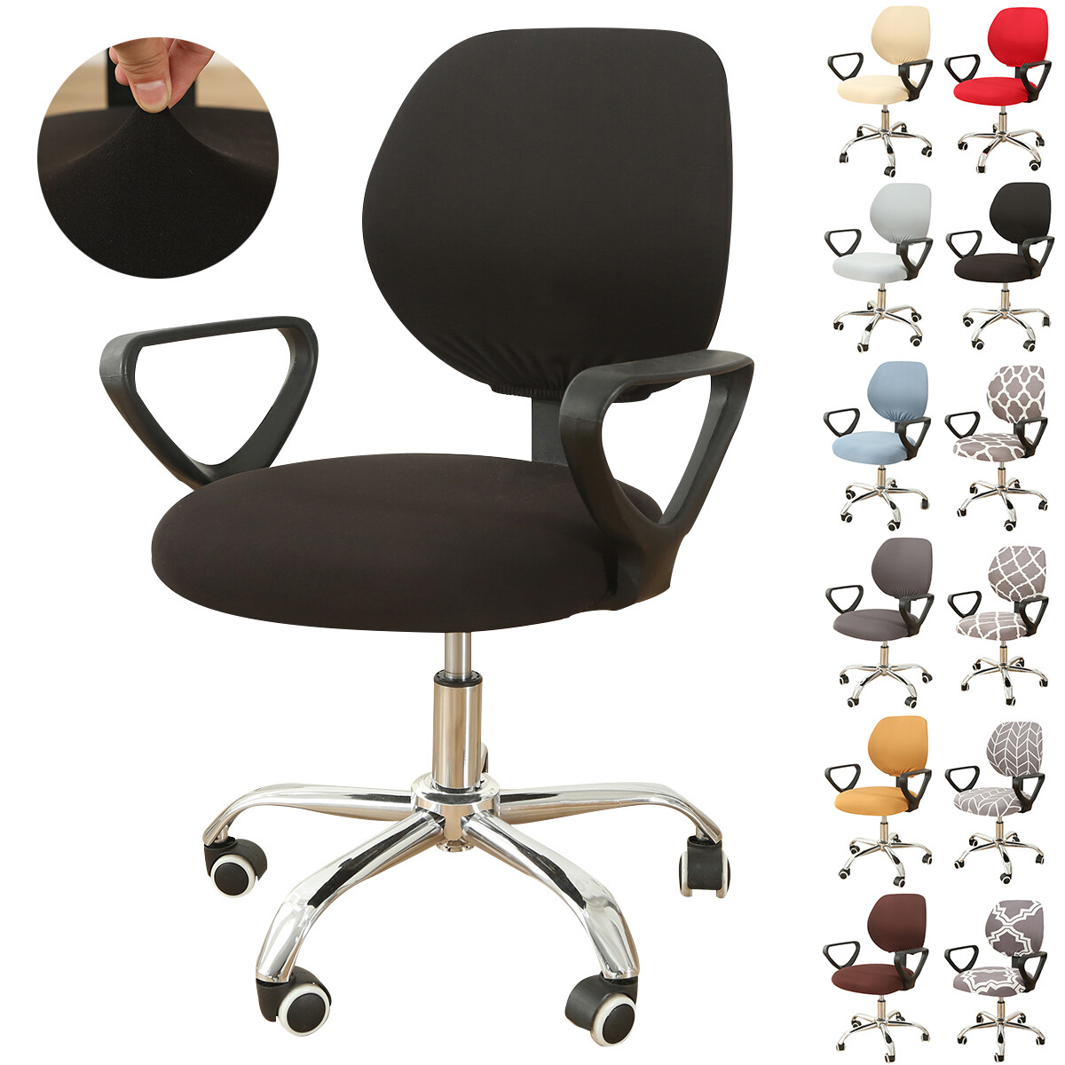 Covers Slipcovers Stretch Desk Task Rotat Seat Cover