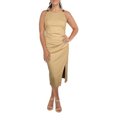 Длинное дневное макси-платье Lauren Ralph Lauren Womens Tan Ponte 16 BHFO 2621