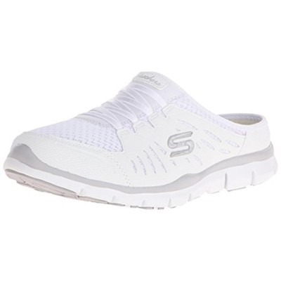 

Женские туфли без ограничений Skechers, белые сабо без ограничений 8,5, средний (B,M) BHFO 8900, Белый