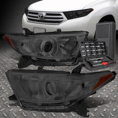 ДЛЯ 11-13 TOYOTA HIGHLANDER БОКОВАЯ ФАРА ПРОЕКТОРА ДЫМЧАТОГО ЯНТАРЯ + НАБОР ИНСТРУМЕНТОВ
