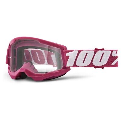 ::2024 100% Strata 2 Clear Lens MX Motocross Offroad Goggles