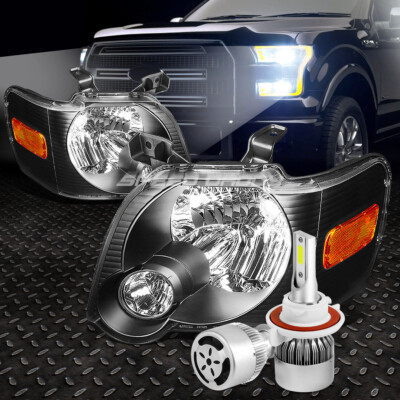 ЧЕРНАЯ ФАРА + ЯНТАРНЫЙ УГОЛОК + БЕЛЫЙ СВЕТОДИОД H13 HID с ВЕНТИЛЯТОРОМ ДЛЯ FORD EXPLORER 06-10