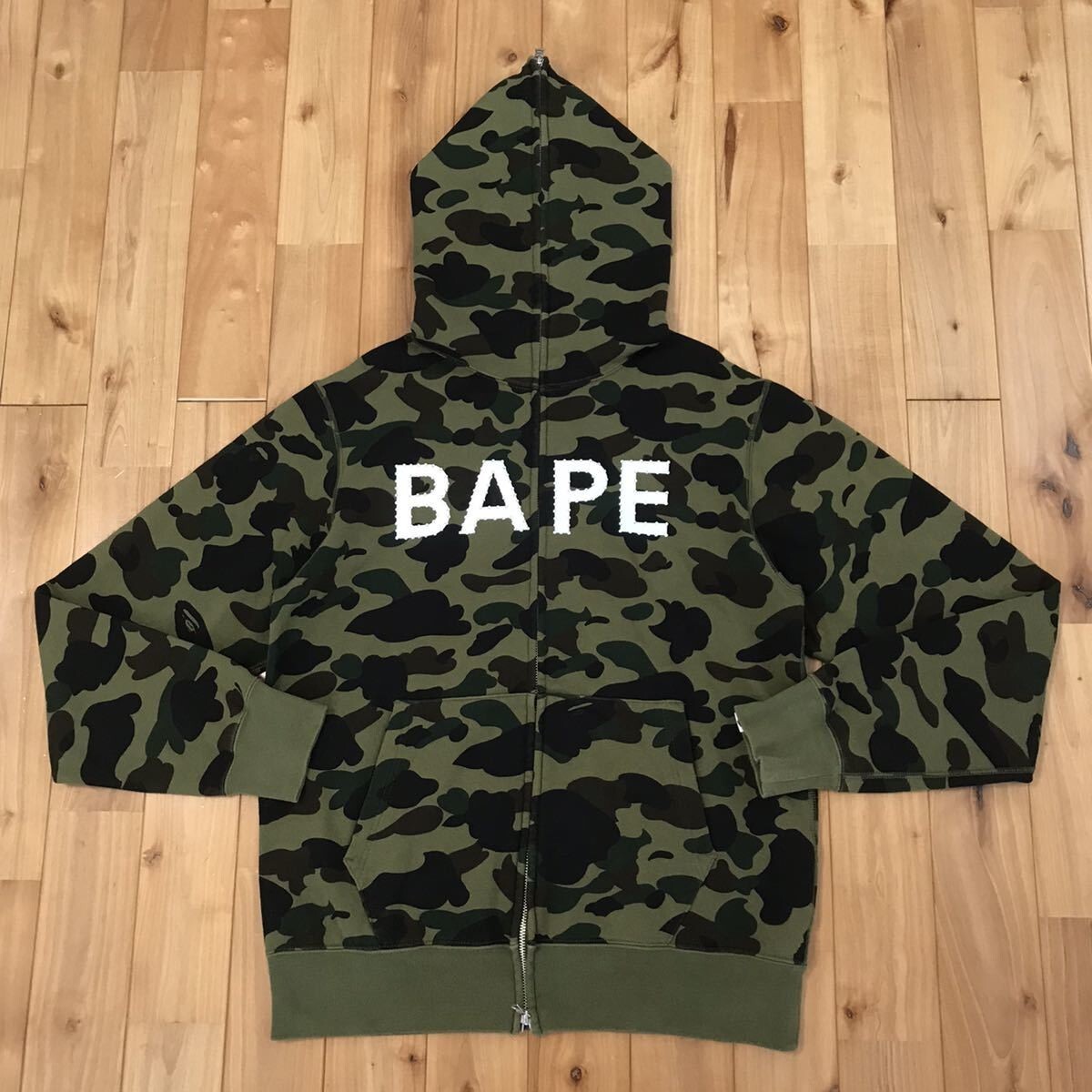'激レア’  bape a bathing ape スワロフスキー BAPE Swarovski CRYSTAL STONE logo full zip hoodie 1st camo A