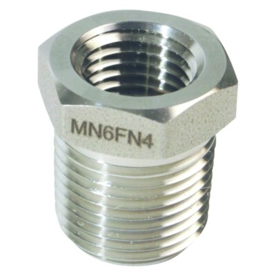 Threaded NPT Reducer | MNPT 3/8 inch x FNPT 1/4 - SS316 (3 Pack)