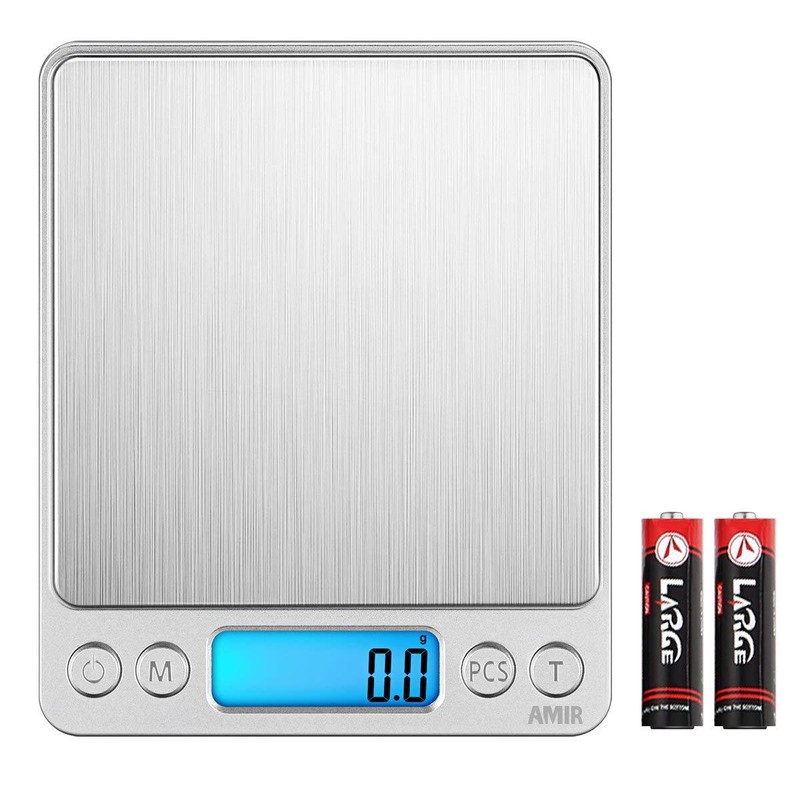 Amir Digitale Küchenwaage, 3Kg X 0,1G Digitalwaage Waage, Hohe Präzision Brief