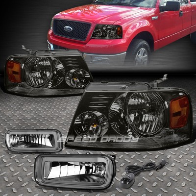 ЗАТЕМНЕННАЯ ФАРА + ЖЕЛТЫЙ УГЛОВОЙ СИГНАЛ + ТОНИРОВАННЫЕ ПРОТИВОТУМАННЫЕ ФАРЫ + ПЕРЕКЛЮЧАТЕЛЬ ДЛЯ 04-06 F150/MARK LT