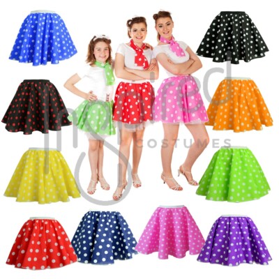 Bambini Da Bambina Rock N Roll Full Circle A Pois Jive Gonna 50's Costume