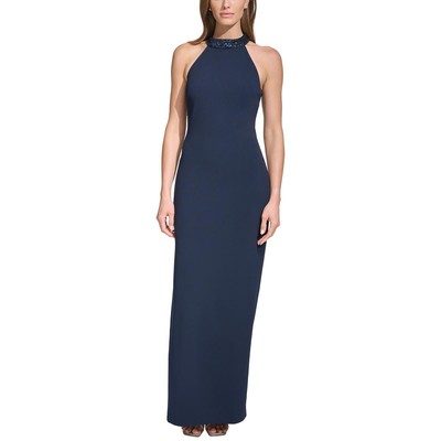 Женское темно-синее вечернее платье без рукавов с блестками Vince Camuto, 12 BHFO 6535