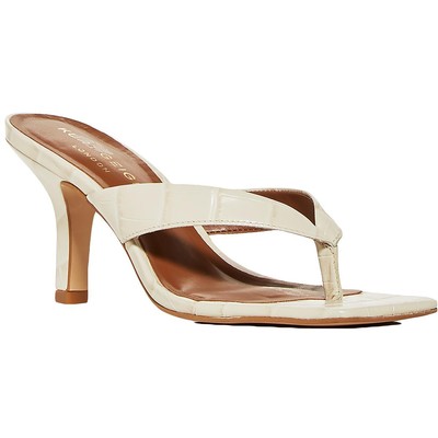 

Kurt Geiger London Женские кожаные классические сандалии Bianka цвета слоновой кости Обувь 36 BHFO 4465, Bone leather, Bianka