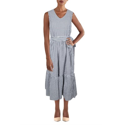 

Женское синее платье миди без рукавов с принтом в клетку Barbour  BHFO 2937, Navy check