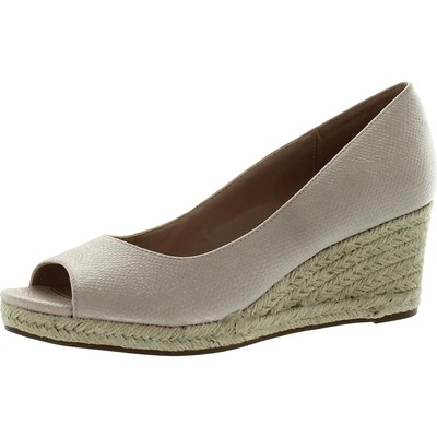 

Bandolino Womens Nuri 2 Shimmer Туфли-лодочки с открытым носком Обувь на танкетке BHFO 9183, Light natural, Nuri 2