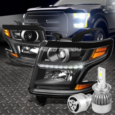 ЧЕРНАЯ ФАРА ПРОЕКТОРА С ЯНТАРНЫМ УГЛОМ НАКЛОНА + СКРЫТЫЙ СВЕТОДИОД 6000K + ВЕНТИЛЯТОР НА 15-17 ЧАСОВ