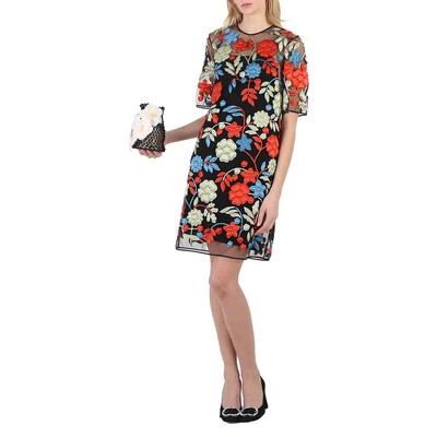 BONPOINT BONPOINT KIDS BLACK FLORAL APPLIQUE CROCHET BAG W01GBAWO0401-099