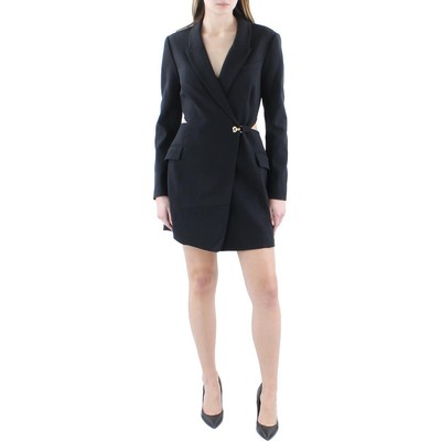 Женское платье-рубашка Jonathan Simkhai Jayda из черного крепа со структурированным рисунком 4 BHFO 4239