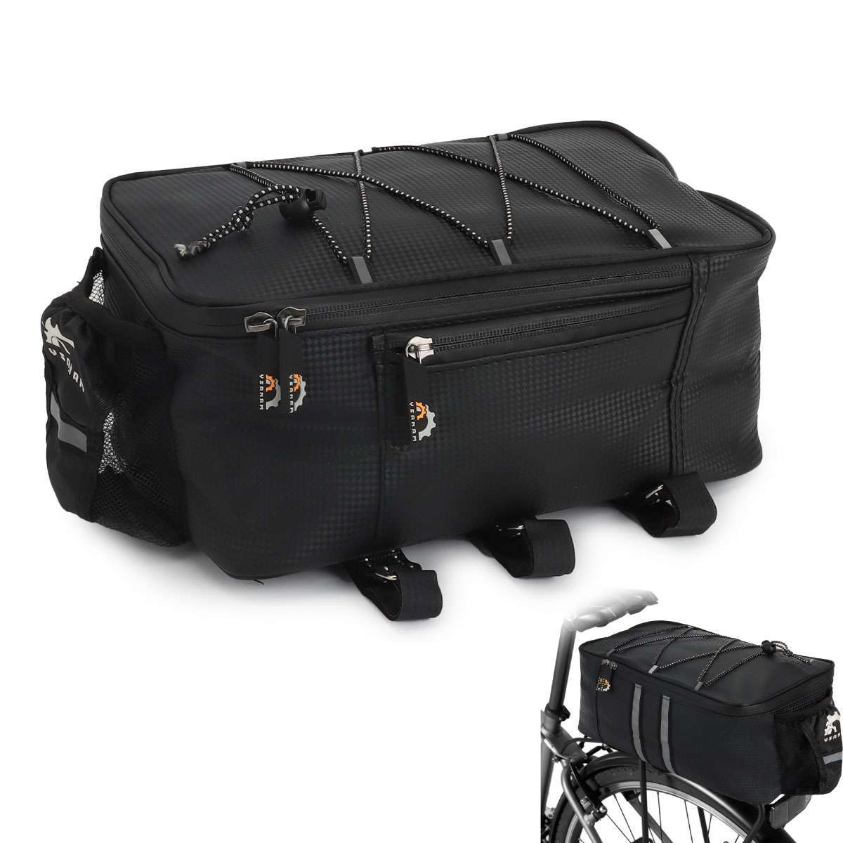 Rear Rack Seat Bag Bike Storage Pouch Trunk Pannier Large