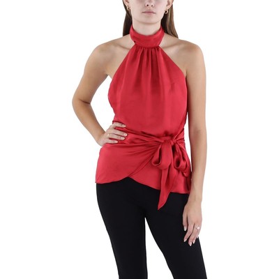 Женская блузка-топ на бретелях из красного атласа Dahpne от Ramy Brook 0 BHFO 2487