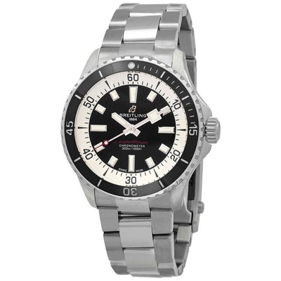 Pre-owned Breitling Superocean Automatic Chronometer Black Dial Men's Watch A17375211b1a1