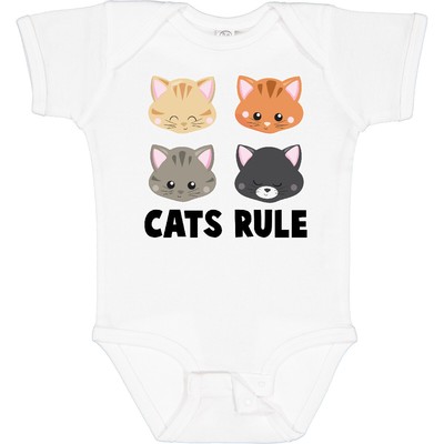 Inktastic Cats Rule With Cat Heads Baby Bodysuit Pets Feline Pet Kitties Kittens