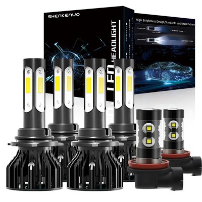 For Honda Accord 2006-2012 LED Headlight Hi Low Beam & Fog Light Bulbs Combo Kit
