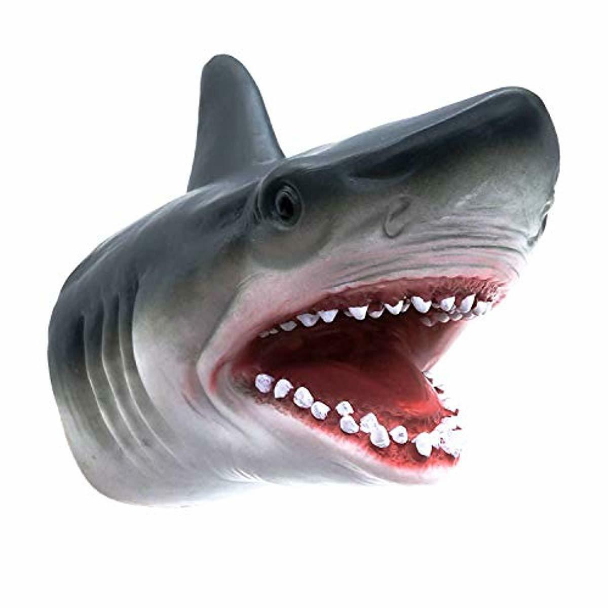 Realistic White Shark Hand Puppet Soft Stretchy Rubber Jaws Baby Shark Toys Si Other Toys Games