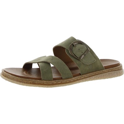 

Зеленые замшевые шлепанцы Born Womens Caite 9 Medium (B,M) BHFO 4821, Loden green