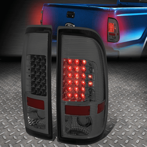 [ПОЛНЫЙ СВЕТОДИОД]ДЛЯ 90-97 FORD F150 F250 F350 SUPER DUTY ЗАДНИЙ ФОНАРЬ СТОП-СИГНАЛЫ КОПЧЕНЫЕ