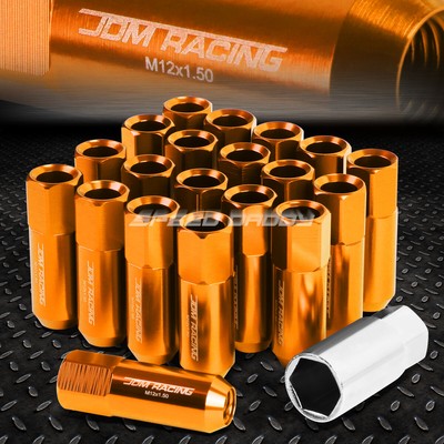 ДЛЯ DTS STS DEVILLE ORANGE 20X60 ММ АНОДИРОВАННАЯ КОЛЕСНАЯ ГАЙКА С ОБОДОМ + ПЕРЕХОДНОЙ КЛЮЧ