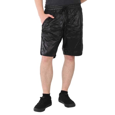Pre-owned Moncler Men's Black Grenoble Drawstring Track Shorts, Size Large
