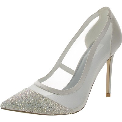 Женские туфли-лодочки Nine West Womens Francya 2 из белого атласа, размер 8,5 (B, M), BHFO 4762