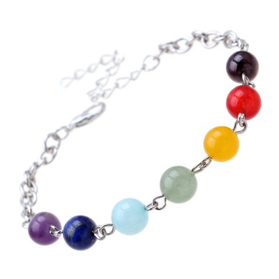 7 Women Chakra Beads Pendant Chain Necklace Yoga Reiki Healing Balancing Jewelry