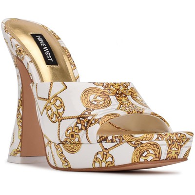 Женские босоножки на платформе Nine West Womens Ansel White на платформе 8 средних размеров (B,M) BHFO 8908