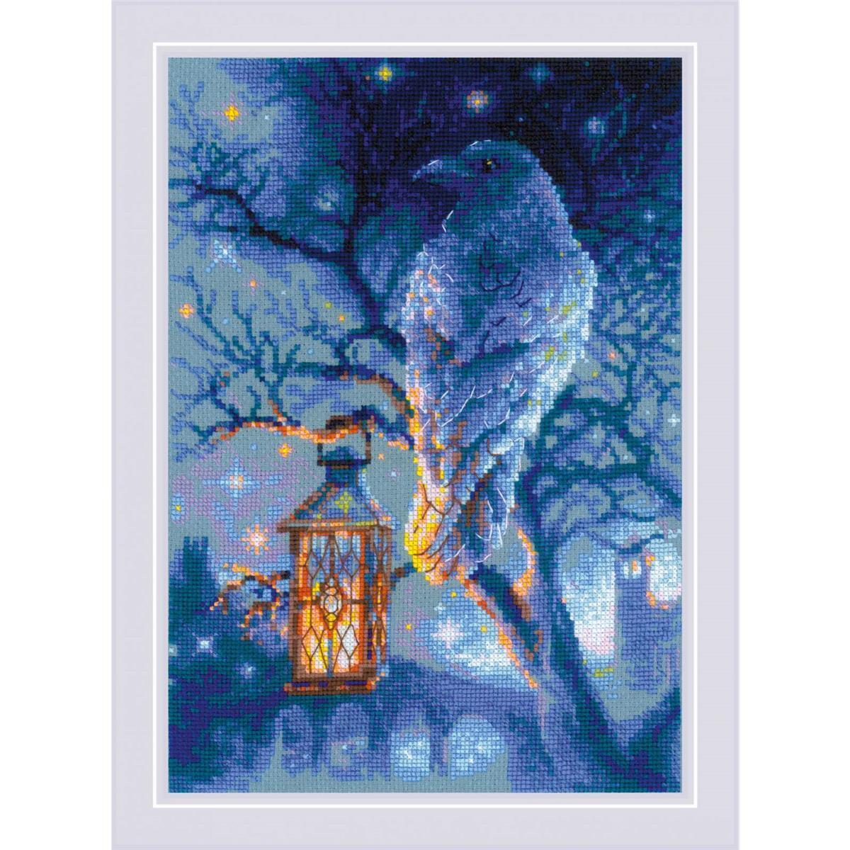 Riolis counted cross stitch kit Weiser Rabe, DIY