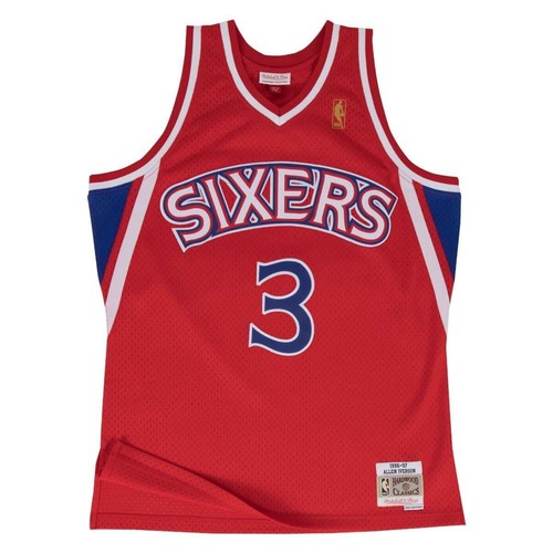 

Мужская ДОРОЖНАЯ ДЖЕРСИ Mitchell - Ness NBA SWINGMAN - 76ERS 96 ALLEN IVERSON, Красный