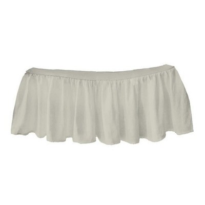 Solid Ruffled Round Crib Skirt, Ecru
