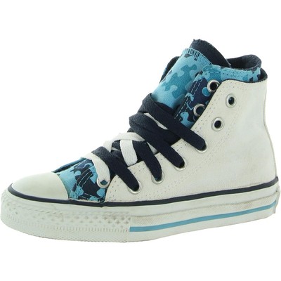 

Высокие кроссовки Converse Boys CT DBL UPP HI 11 Medium (D) Little Kid BHFO 2284, White/navy