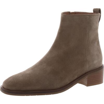 Aquatalia Womens Suede Block Heel Zipper Ankle Boots Shoes BHFO 2254