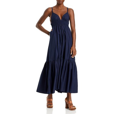 A.L.C. Womens Navy Open Back Adjustable Straps Casual Maxi Dress 0 BHFO 7695