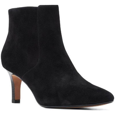 Clarks Womens Illeana Petal Black Ankle Boots Shoes 7 Medium (B,M) BHFO 3704
