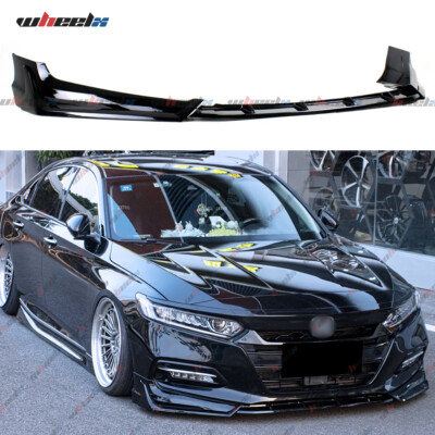 For 2018-2020 Honda Accord ACR Painted Black Pearl Front Bumper Lip Splitter Kit