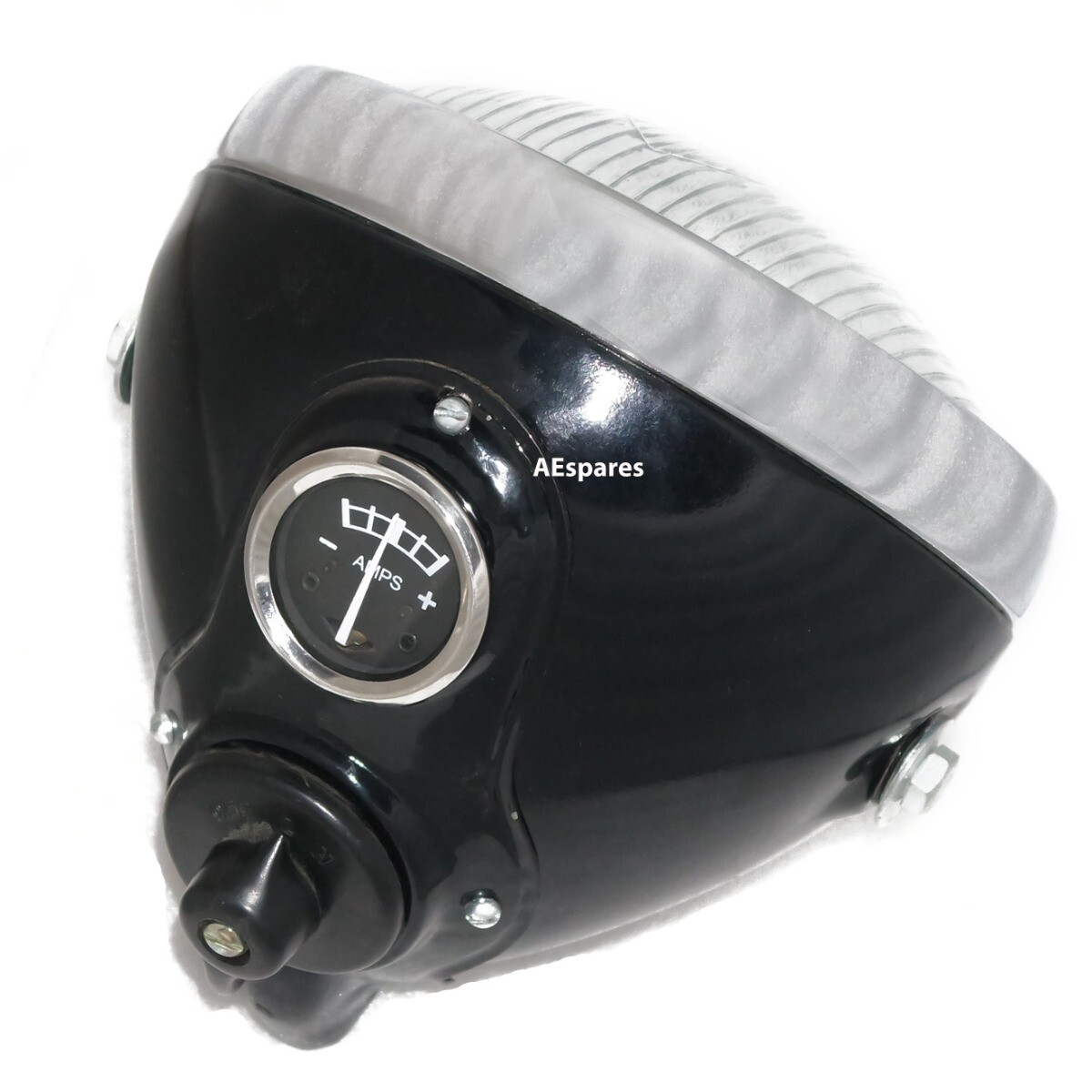 Black 6" Lucas Du42 Headlight Headlamp Panther Fits Triumph Ariel Douglas BSA Norton Panther